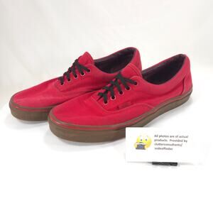 Vans Off the Wall Lace Up Athletic Shoe Womens Size 10.5 Mens 9 721356 Red